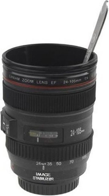 LG-EXPRO Kameraobjektiv Tasse in Schwarz mit 350 ml Fassungsvermögen - Bild 1