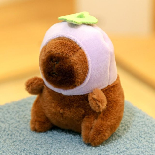 Linyi toy Capybara Schlüsselanhänger, Plüschtier, weiß, Unisex - Bild 1