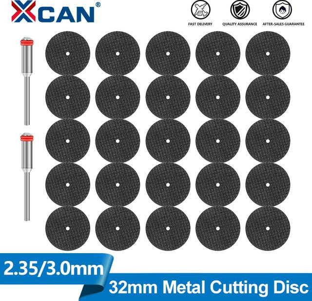 XCAN Metalltrennscheibe für Mini-Kreissägen und Schleifwerkzeuge mit Dorn, passend für Dremel, 2,35/3,0 mm - Bild 1