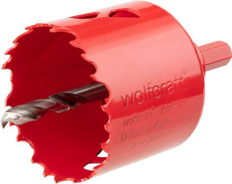 Wolfcraft Lochsäge aus Bimetall in Rot mit einem Durchmesser von 54 mm - Bild 1
