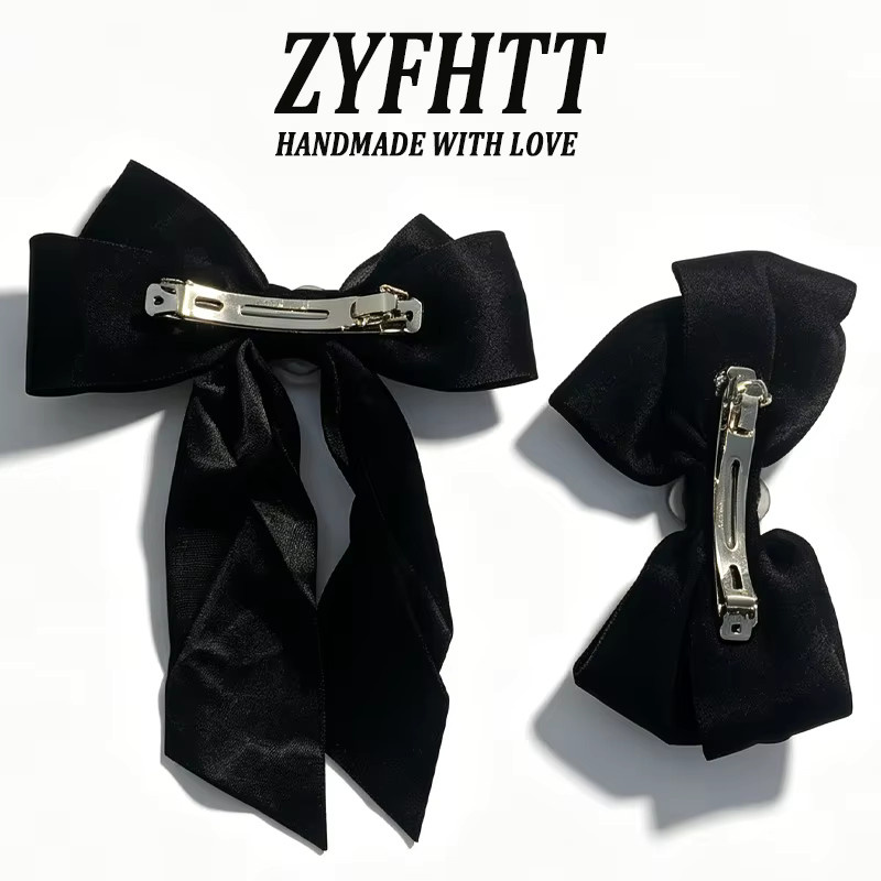 ZYFHTT Haarspange mit Schleife, Schwarz, Damen - Bild 5