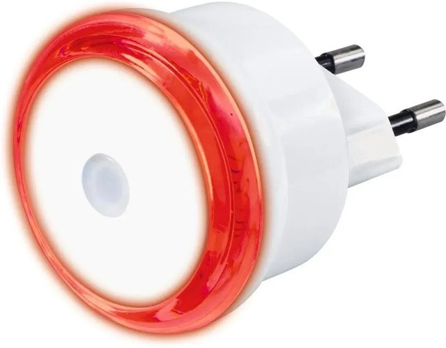 Hama LED-Nachtlicht Basic mit Stecker und Dämmerungssensor in Rot - Bild 1