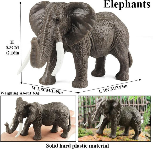Oenux Afrikanische Wildtiere Elefantenmodell, Actionfigur, ab 3 Jahre - Bild 1