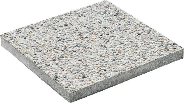 Diephaus Waschbetonplatte Weiß für Terrasse und Garten B/T/H: 50 x 50 x 4 cm - Bild 1