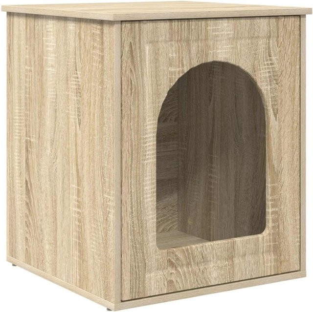 vidaXL Katzenhaus Sonoma Eiche, Farbe: beige, B/T/H: 53 x 52 x 62 cm - Bild 1