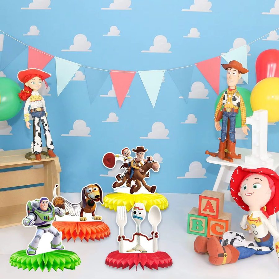 Bandai Toy Story Wabenbälle Partydekoration, Tischornamente, Erdbeerbär Woody Buzz Lightyear - Bild 3