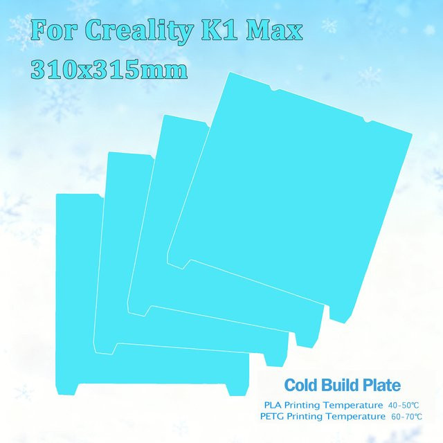 Creality K1 Max Bauplatte Gletscher-Kaltplatte doppelseitiges Federstahlblech B/T: 310 x 315 mm - Bild 1