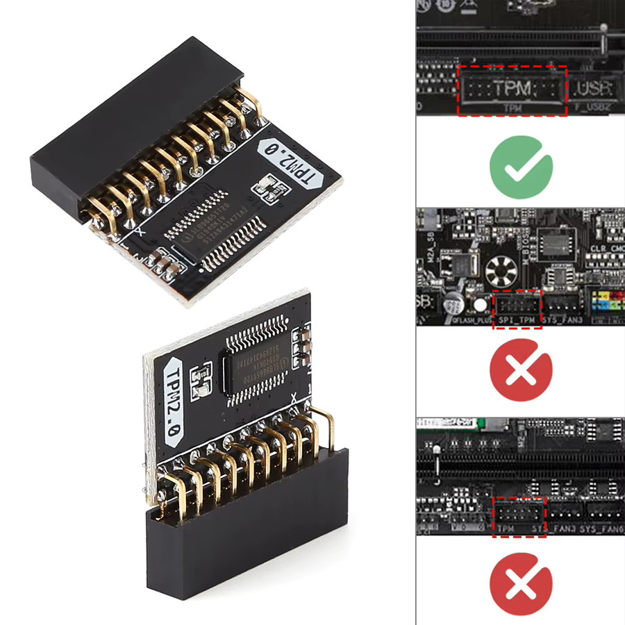 Gigabyte TPM 2.0 Modul 20-Pin Remote-Karte für Motherboard Ersatzteil in Schwarz - Bild 3