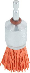Wolfcraft Pinselbürste aus Nylon in Rot und Silber, Durchmesser: 25 mm - Bild 1