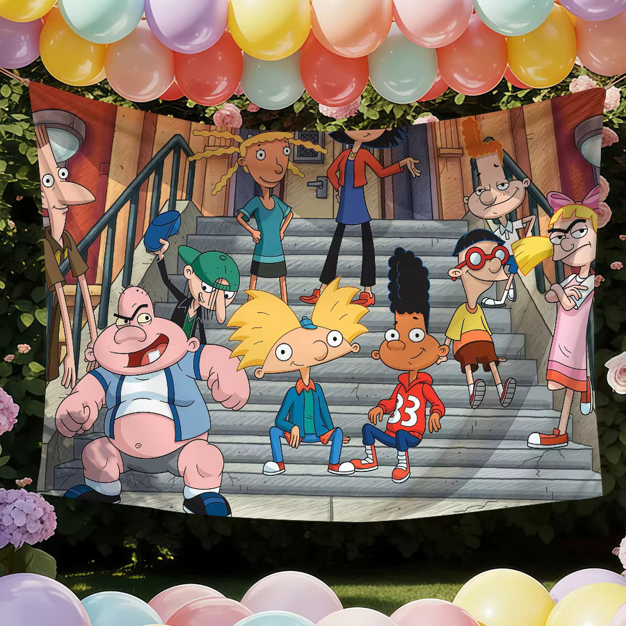 Warner Bros. H-Hey A-Arnold! Flagge als dekoratives Banner in Multicolour, Rechteckig, Breite: 60 cm, Höhe: 40 cm - Bild 2