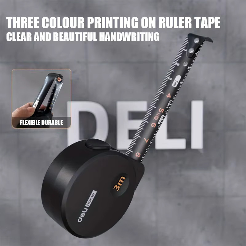 Deli Maßband aus High Carbon Stahl, versenkbares Multifunktions-Messlineal für Haushalt und Holzbearbeitung, 3m oder 5m - Bild 3