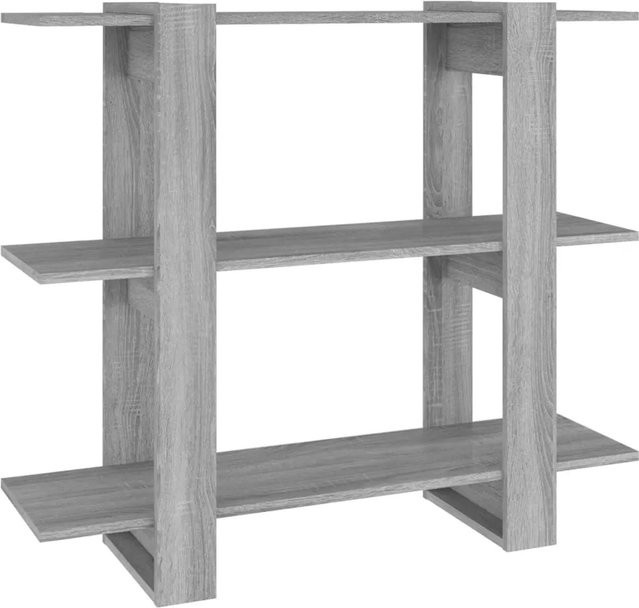 vidaXL Bücherregal und Raumteiler in Grau Sonoma, B/T/H: 100 x 30 x 87 cm - Bild 1
