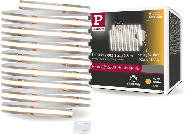 Paulmann MaxLED COB LED Strip Warmweiß Weiß 2,5 m 30 W - Bild 1