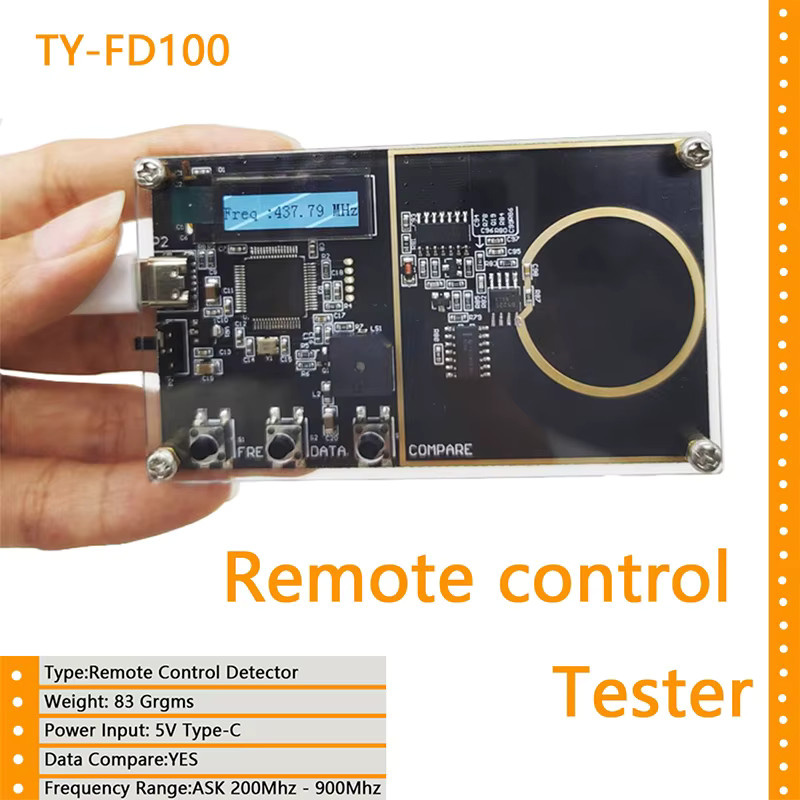 FOYUM Universal Fernbedienung Tester RF Frequenz Detektor 200-900 MHz in Schwarz - Bild 2