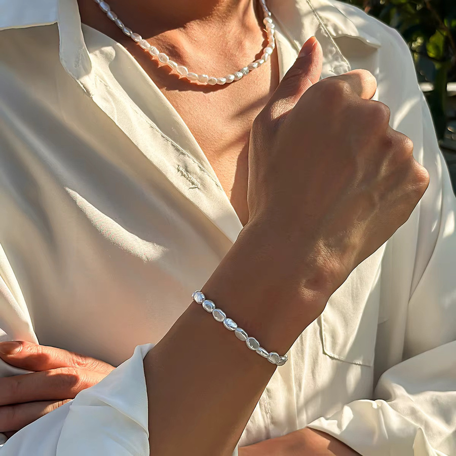 Salircon Schmuck-Set, Perle, Silber, Vintage, Damen - Bild 2