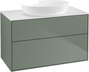 V&B Waschtischunterschrank Finion in Weiß lackiert, Breite: 100 cm, Tiefe: 50,1 cm - Bild 1