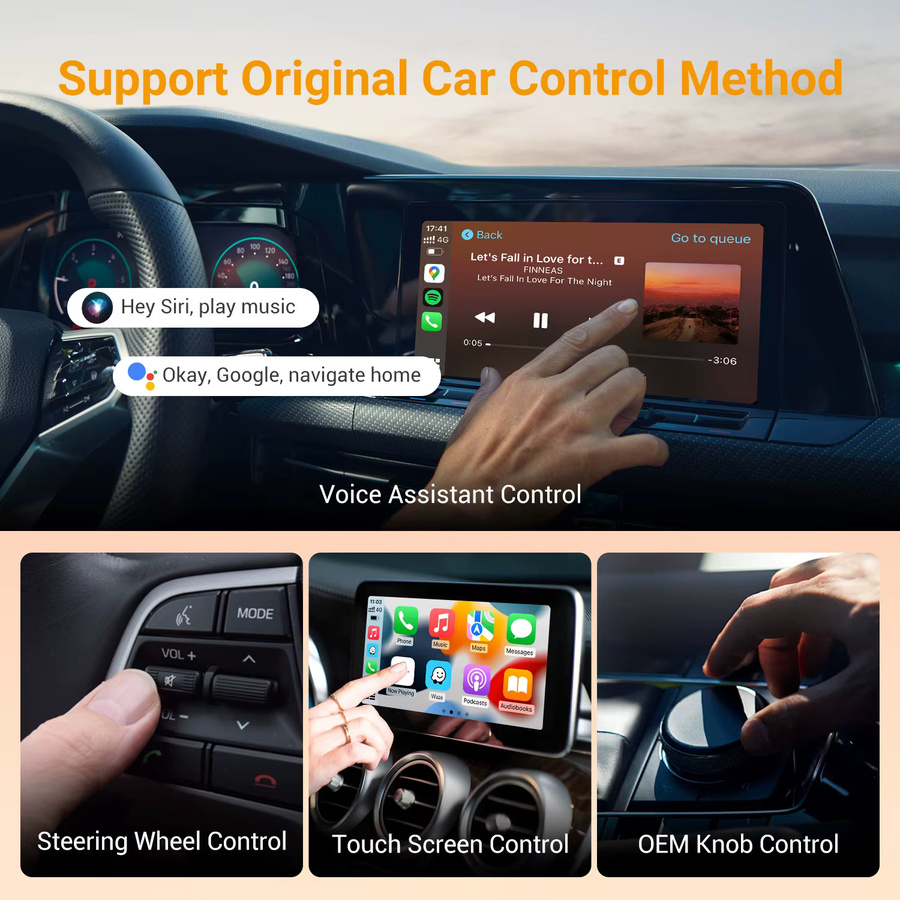 OTTOCAST U2 X PRO Wireless CarPlay und Android Auto Adapter 2 in 1 Smart Box in Schwarz für Toyota und KIA - Bild 4