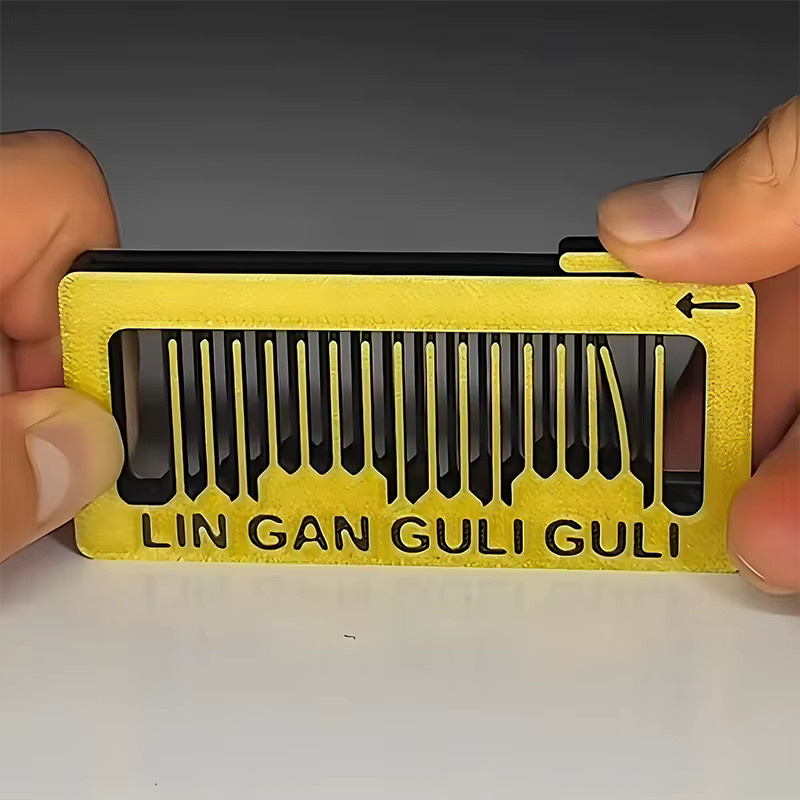 soulbao 3D-gedruckter Dekompressionskamm, musikalisches Klangspielzeug, Pilztaschenanhänger - Bild 2