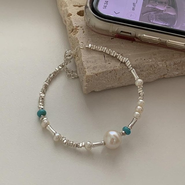 Armband 925 Silber, Perlen, Schmetterling, Mädchen - Bild 1