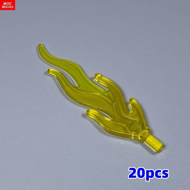 Yiran toy MOC Steine Flamme Feuer Fackel mit Feder Schwanz, 20-teiliges Set, ab 6 Jahren - Bild 1