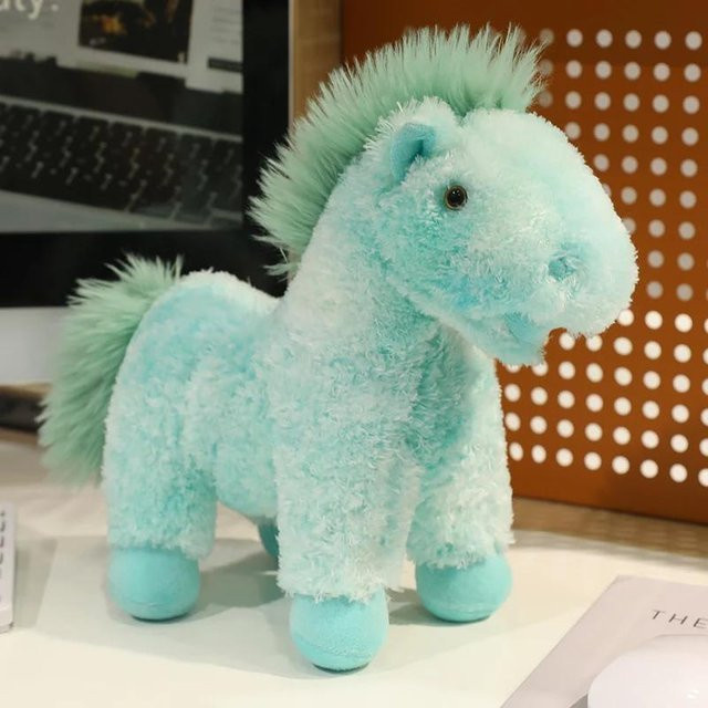 Süßer Mu Cheng Regenbogenpferd Einhorn, Plüschtier, Bunt, 22cm - Bild 1
