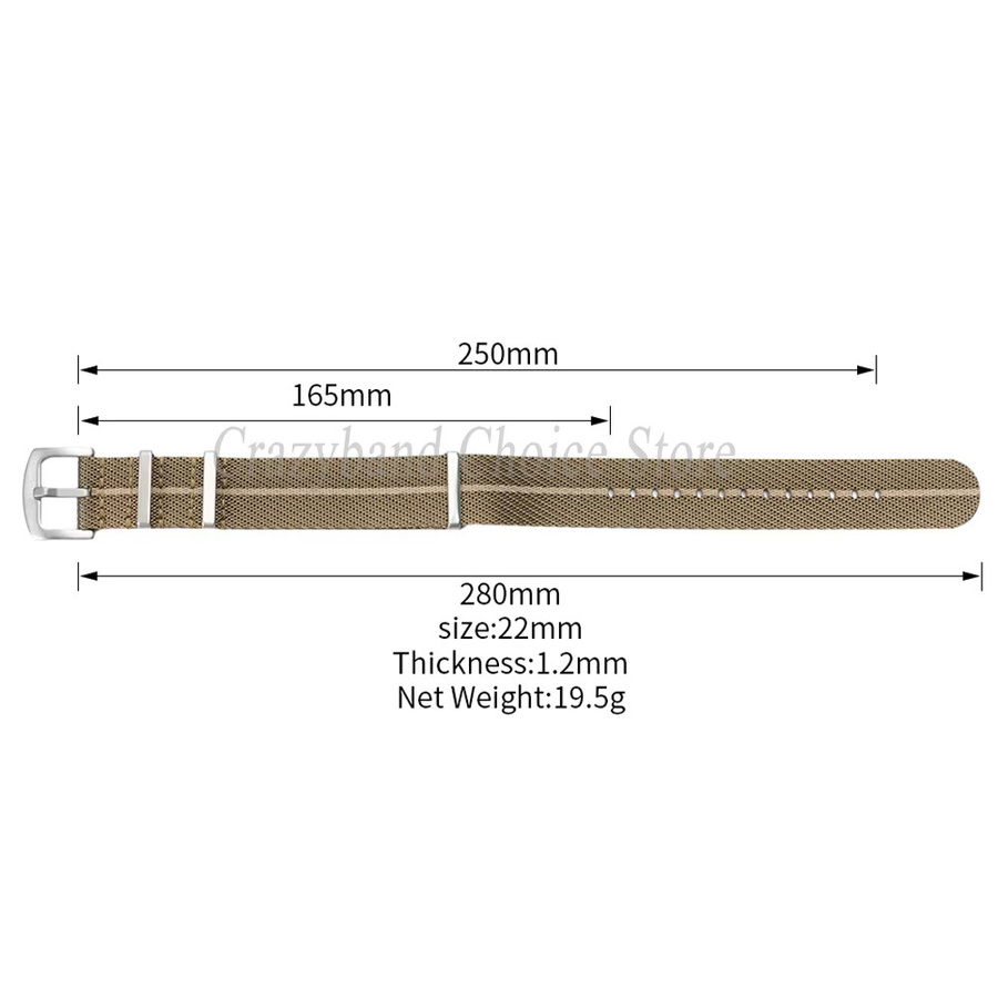 crazyband Uhrenarmband Nylon, Textil/NATO, Unisex - Bild 2
