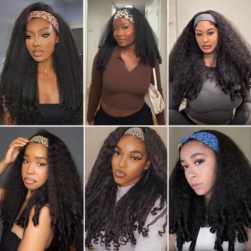 Suri Hair Halbperücke, Afro Lockig, Synthetisch, Schwarz, 22 Zoll, Damen - Bild 6