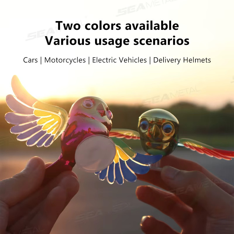 BLALION Windbetriebener fliegender Vogel als Auto-Ornament in Multicolour aus Metall - Bild 3