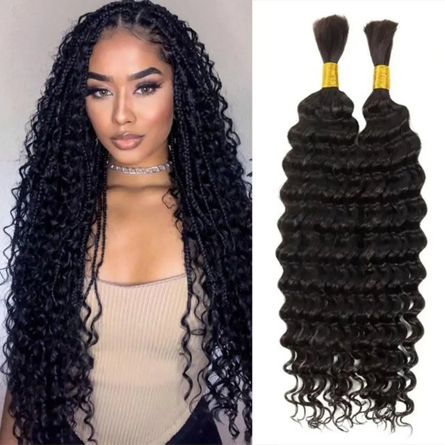 Deep Wave Braids Mikro-Synthetik-Zöpfe, 160g, Unisex - Bild 1