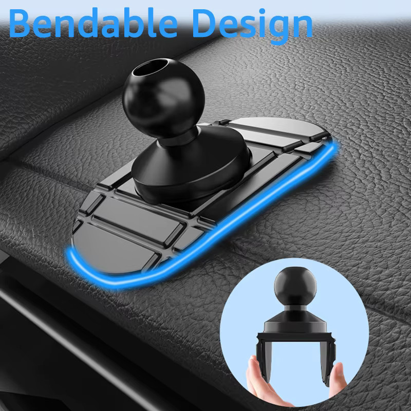 iBudim Handyhalterung für das Auto mit 17mm Kugelgelenk-Adapter und GPS-Halterung in Schwarz - Bild 2