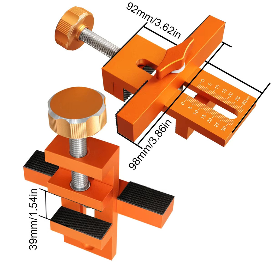 Wnew Schranktür-Installationsvorrichtung aus Aluminium in Orange zur Schnellpositionierung für die Holzbearbeitung - Bild 2