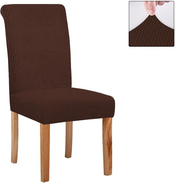 Yiran Furniture Stuhlbezug Maiskorn Mittel Rücken für Esszimmerstühle, Braun, B/T/H: 47 x 38 x 38 cm - Bild 1