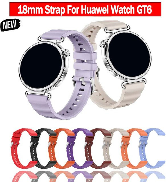 Huawei Uhrenarmband Silikon, 18 mm, Weiß - Bild 1