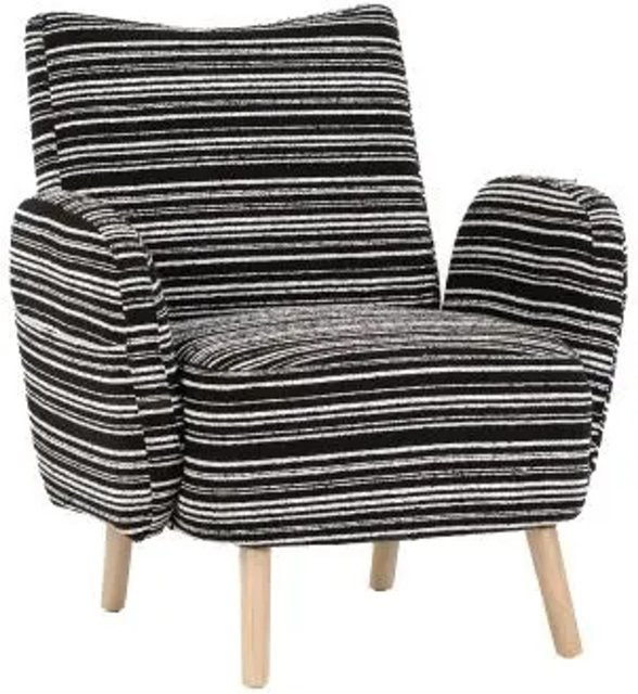 PXloue Lesesessel aus Stoff mit Kreismuster und Holzbeinen, B/T/H: 77 x 81 x 87 cm - Bild 1