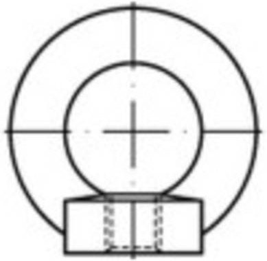 TOOLCRAFT Ringmutter M33 aus Stahl, galvanisch verzinkt, Farbe: Silber - Bild 1