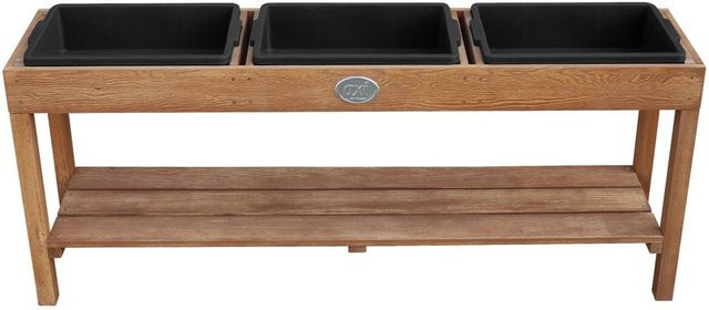 AXI Sand- und Wassertisch aus Hemlock-Holz in Dunkelbraun mit schwarzen Behältern, B/H/T: 124 x 50 x 27 cm - Bild 3