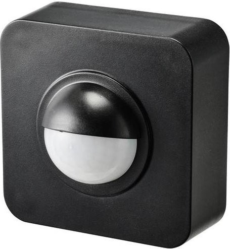 Sygonix SY-5046552 Aufputz PIR-Bewegungsmelder mit 120° Erfassungsbereich in Schwarz IP65 - Bild 1