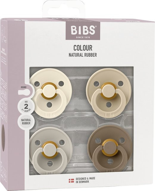 BIBS 4er-Pack Colour Schnuller aus Latex in Multicolour für 6 bis 18 Monate - Bild 1