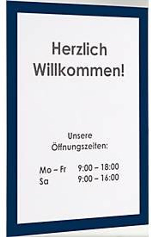 Durable Inforahmen Duraframe DIN A4, 10 Stück, blau, wandmontiert mit aufklappbarer Front - Bild 2