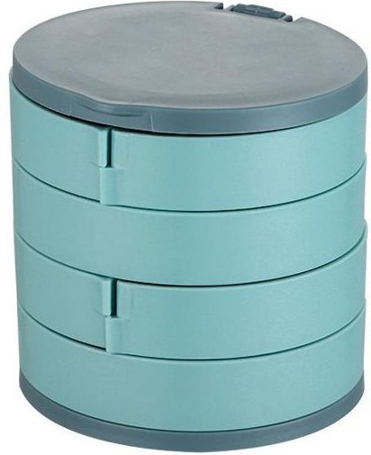 Schmuckschatulle rotierend, mehrschichtig, blau, Unisex - Bild 1