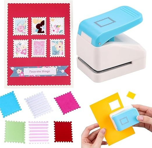 Sternstanzer und Briefmarken-Prägeschlag aus Kunststoff für Scrapbooking, Journaling und DIY-Papierhandwerk - Bild 1