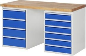 Rau Werkbank 7821A3 mit 10 Schubladen, Multicolor, B/T/H: 150 x 70 x 89 cm - Bild 1