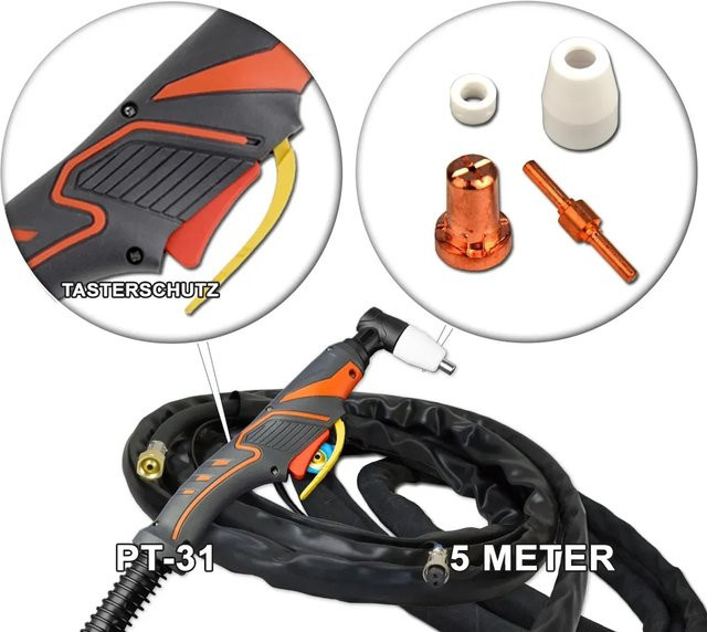 STAHLWERK Plasmaschneidbrenner PT-31 in Schwarz mit 5 m Schlauchpaket bis 40 A 5065 - Bild 1