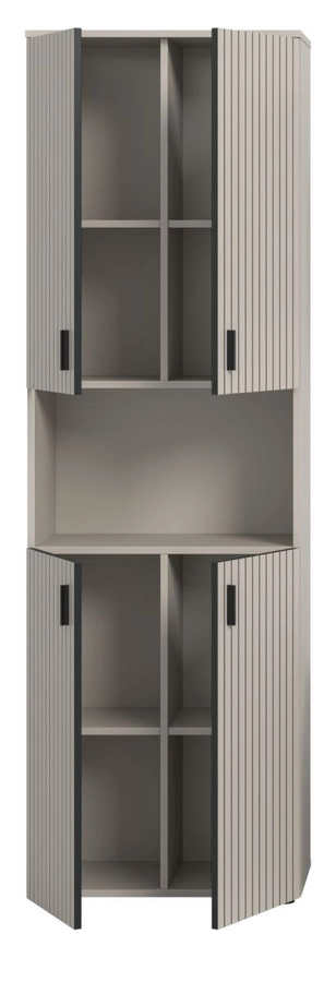 Badezimmer Hochschrank Livia in Kaschmir, modern und matt, B/H: 60 x 192 cm - Bild 2