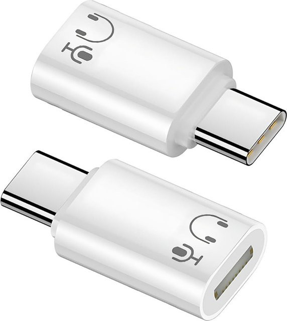 OLPAY Lightning auf USB-C Audio-Adapter mit 3,5 mm Klinkenanschluss für iPhone und iPad in Weiß - Bild 1