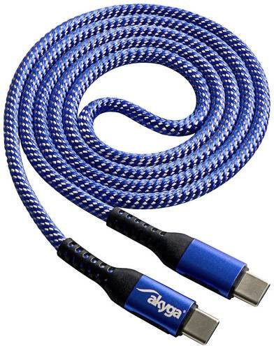 Akyga USB-C Kabel Blau AK-USB-37 Länge: 1,00 m - Bild 1