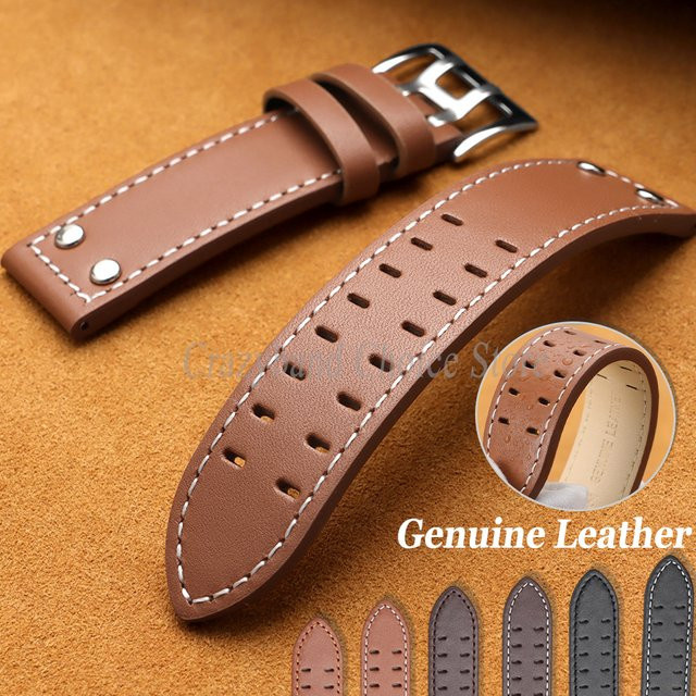 Uhrenarmband Echtleder, Business, 20 mm, 22 mm - Bild 1