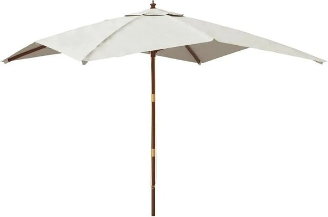 vidaXL Sonnenschirm mit Holzmast in Sandfarben aus Polyester und Hartholz B/T: 300 x 300 cm, Höhe: 273 cm - Bild 1