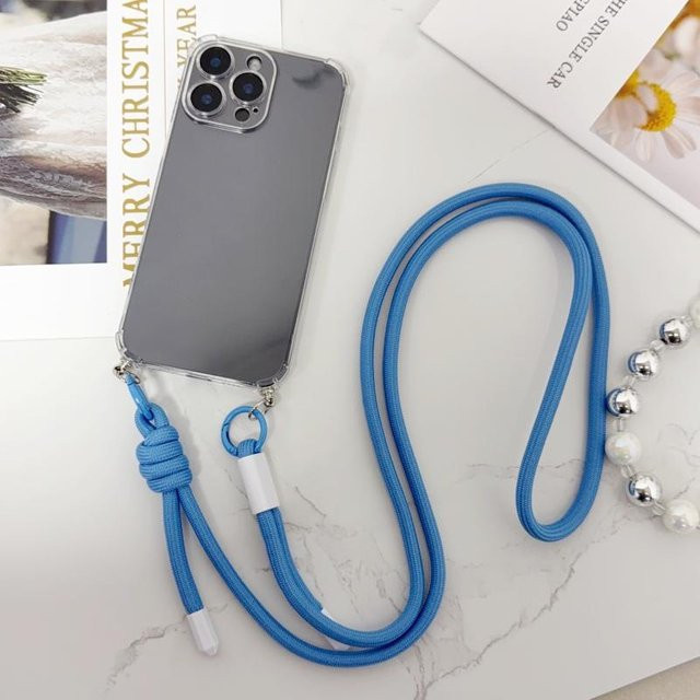Stoßfeste Crossbody-Handyhülle mit Lanyard für Xiaomi 15T Pro, 14T, Redmi 15, 15C, 14C, 13, 13C, Note 14 Pro Plus in Transparent - Bild 1