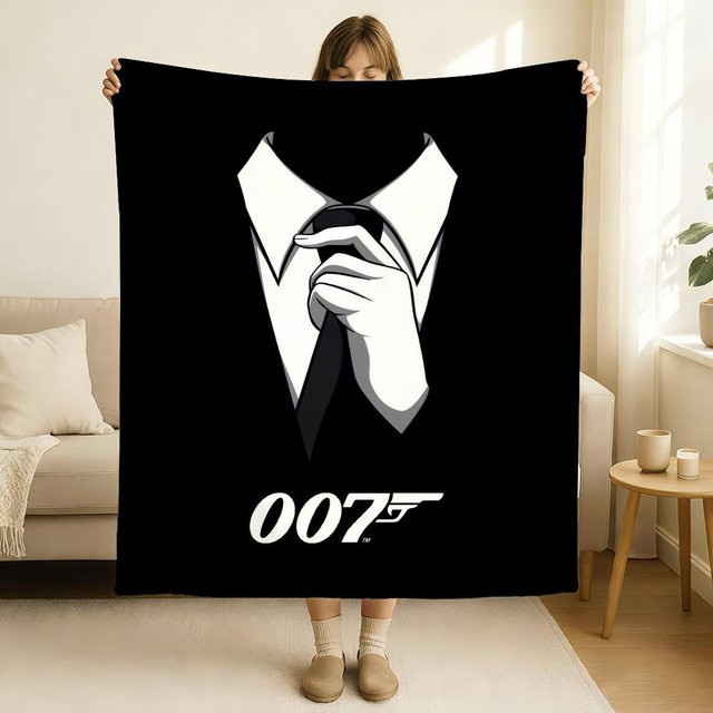 Useful Home James Bond 007 Tagesdecke Schwarz, weich und hautfreundlich, B/H: 75 x 90 cm - Bild 1